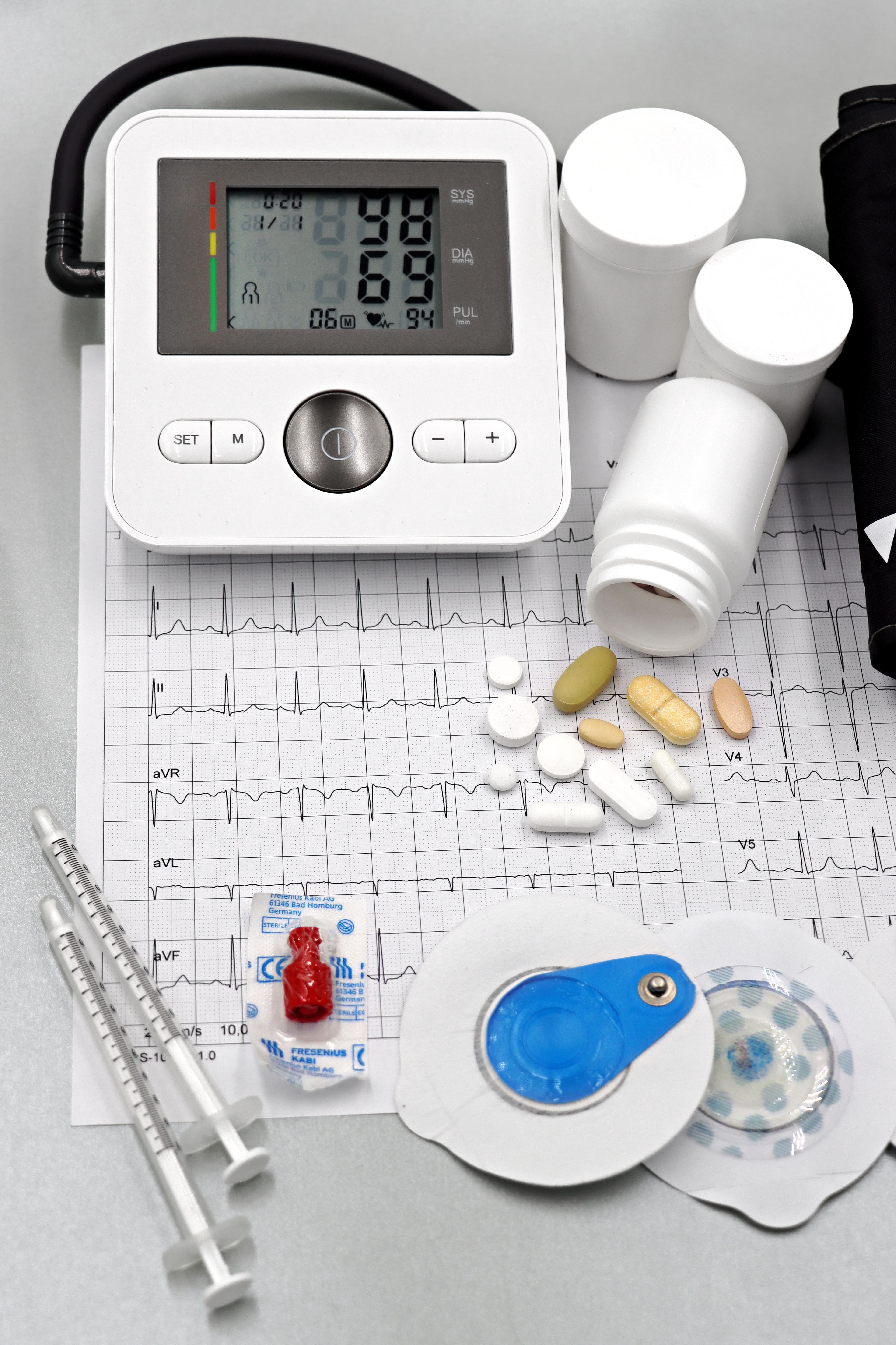 Blood pressure monitor and diagnostic medical supplies